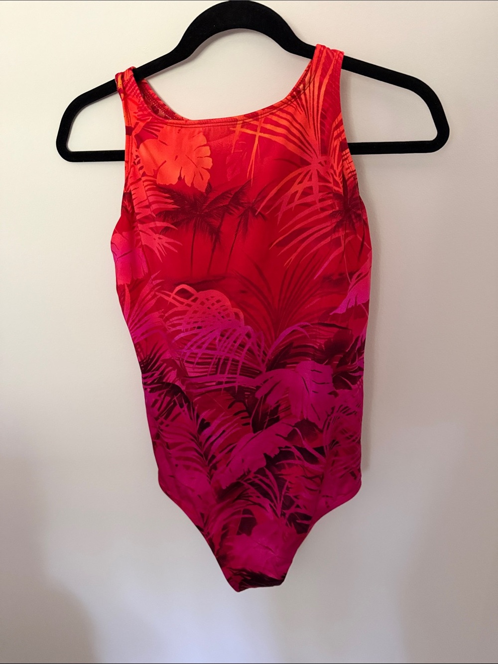 White Stag Red & Pink Tropical-Print plus size women's One-Piece Swimsuit